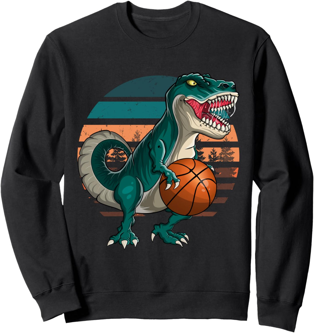 Lustiger T-Rex Basketball, Basketball T Rex Dinosaurier Sport Sweatshirt