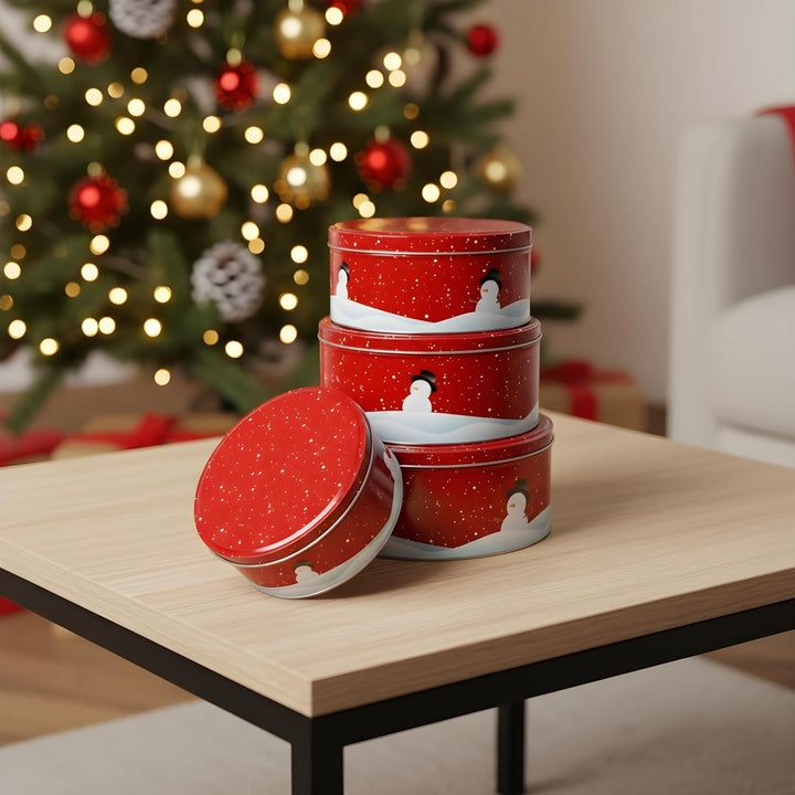 Keksdosen 4er Set | Ideal für Weihnachtsplätzchen & andere Leckereien | 4 Grössen im Set | Extra gro