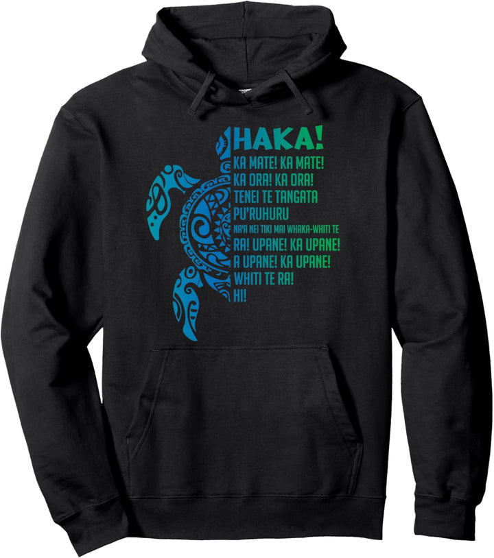 Neuseeland Haka Ka Mate Lied Schildkröte Rugby Maori Pullover Hoodie