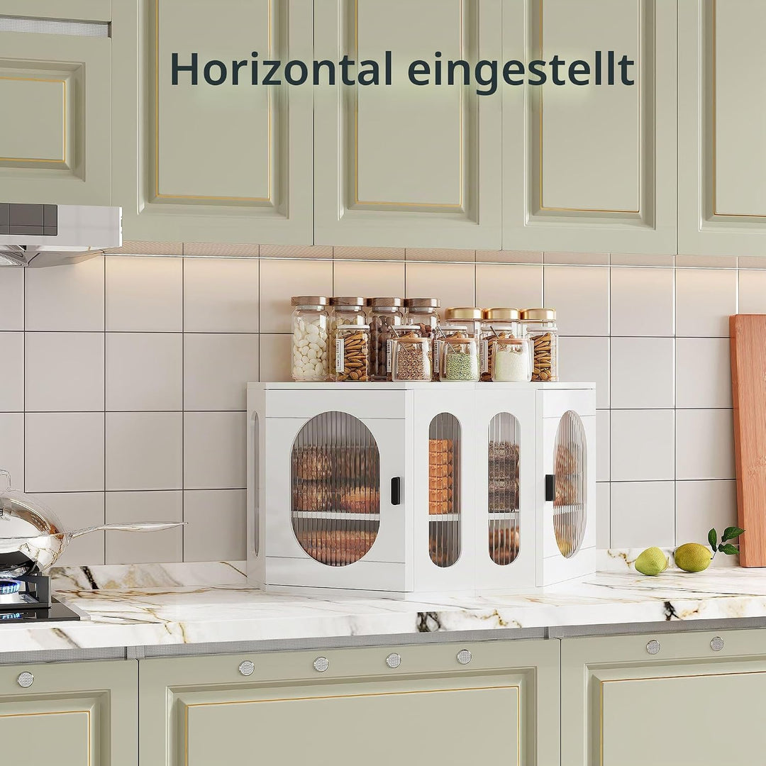 Ecke Brotkasten Holz Gross Botkorb für die Küche Brotdose Zwei Ebenen Brot Aufbewahrungsbox Verstell