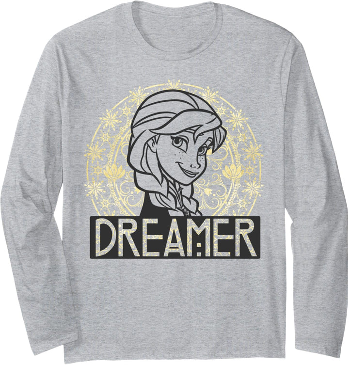 Disney Frozen Anna Dreamer Circle Snowflakes Portrait Langarmshirt
