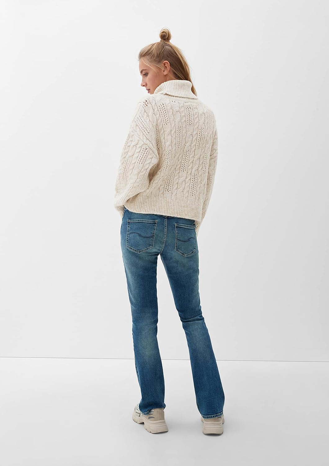 Q/S designed by Damen Strickpullover S Weiss, S Wei&#xDF;