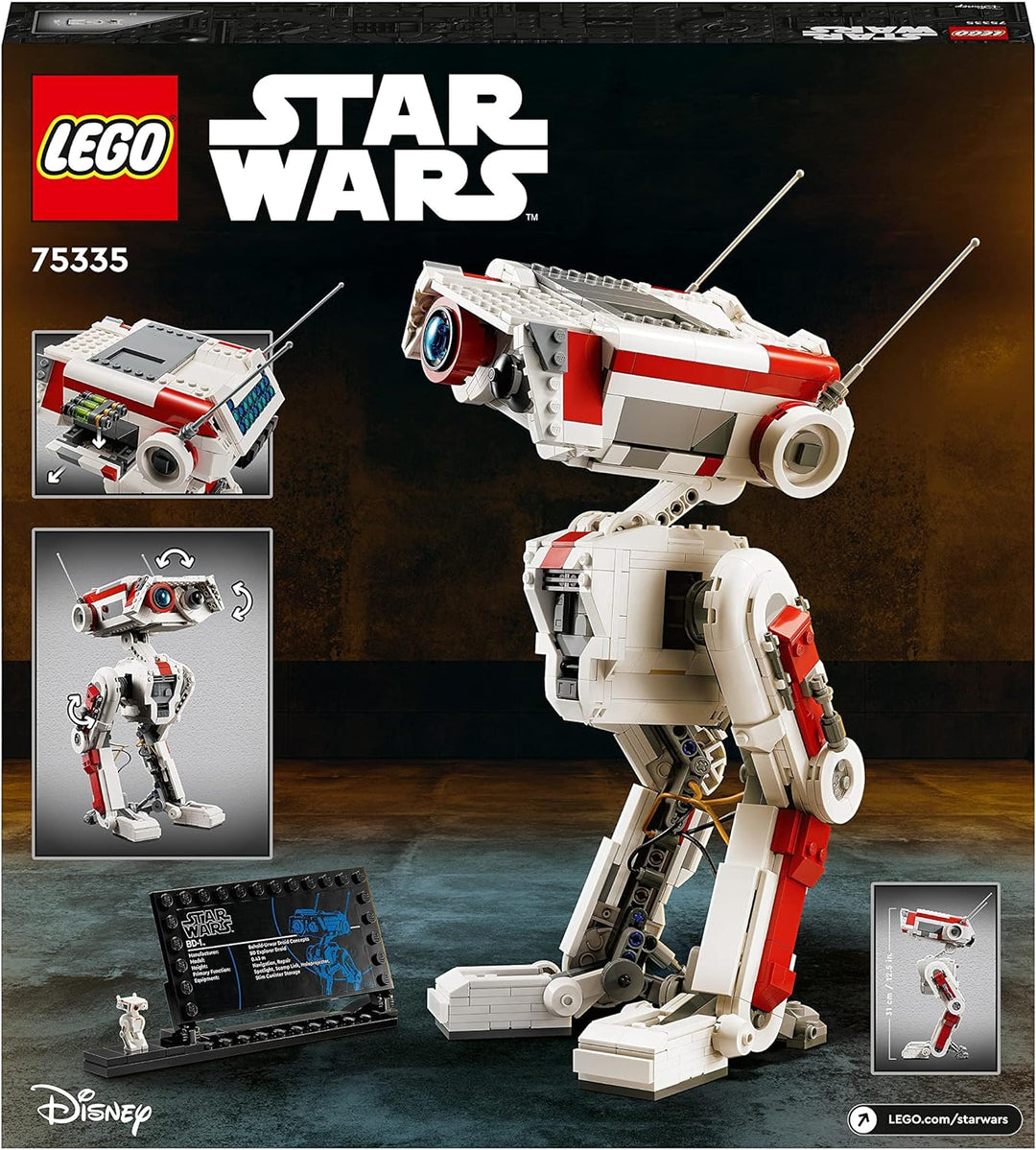 Lego 75335 Star Wars BD-1, Modellbausatz, bewegliche Droidenfigur, Zimmerdekoration, Weihnachtsgesch