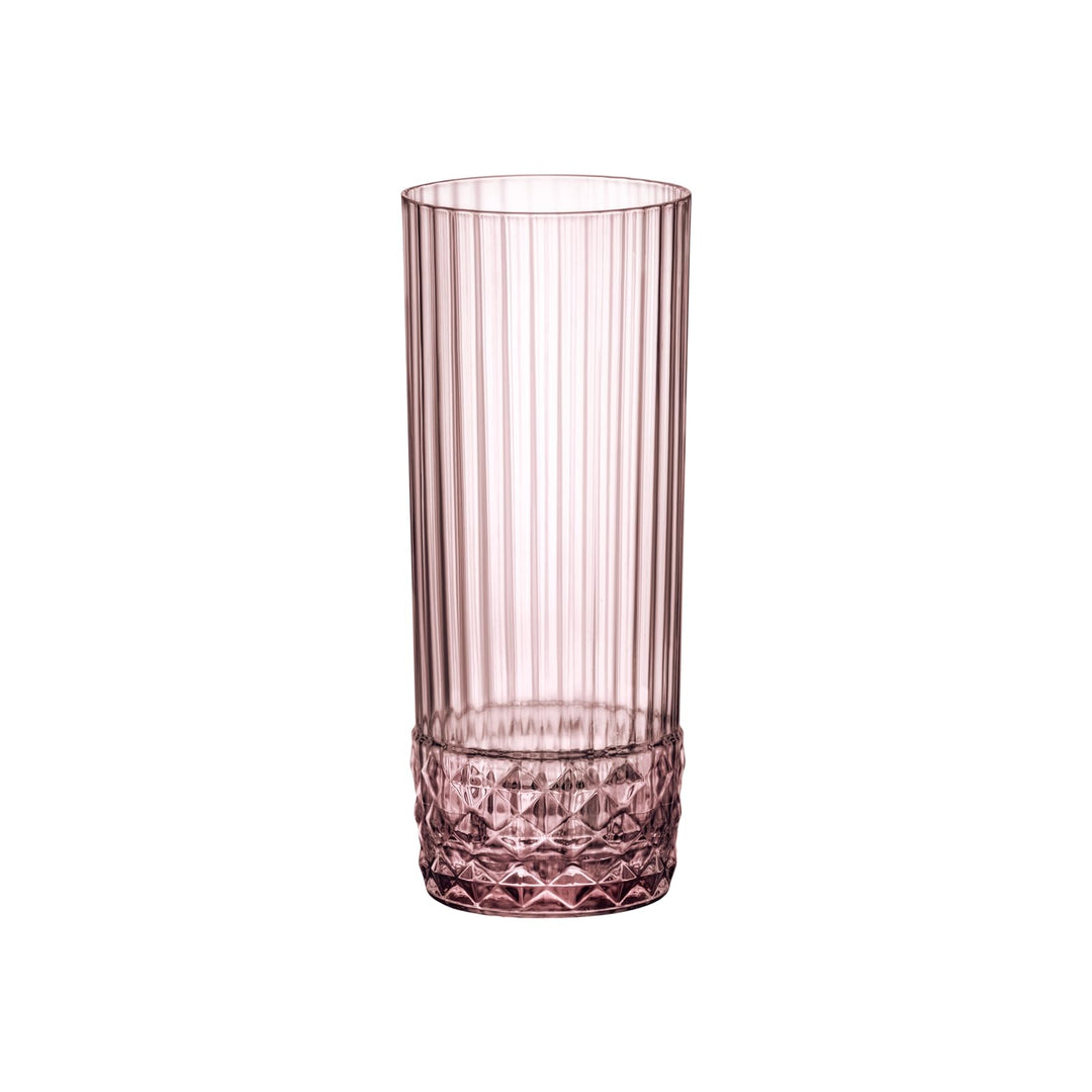 Bormioli 94152 Rocco America Set mit 6 Gläsern, lila Longdrink, Glas, 40 cl, 400 ml, Liliac Rose Lil