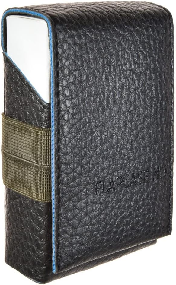 FLAPCASE N°1 • Always Black • Designer Zigarettenetui, Made in Austria, Leder vegan Zigarettenbox fü