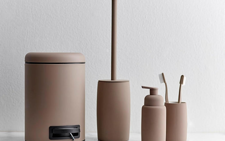 Södahl Mono Toilettenbürste, WC-Bürste aus Steinzeug, Durchmesser 9 cm, Höhe 40 cm, Taupe 40 cm - di