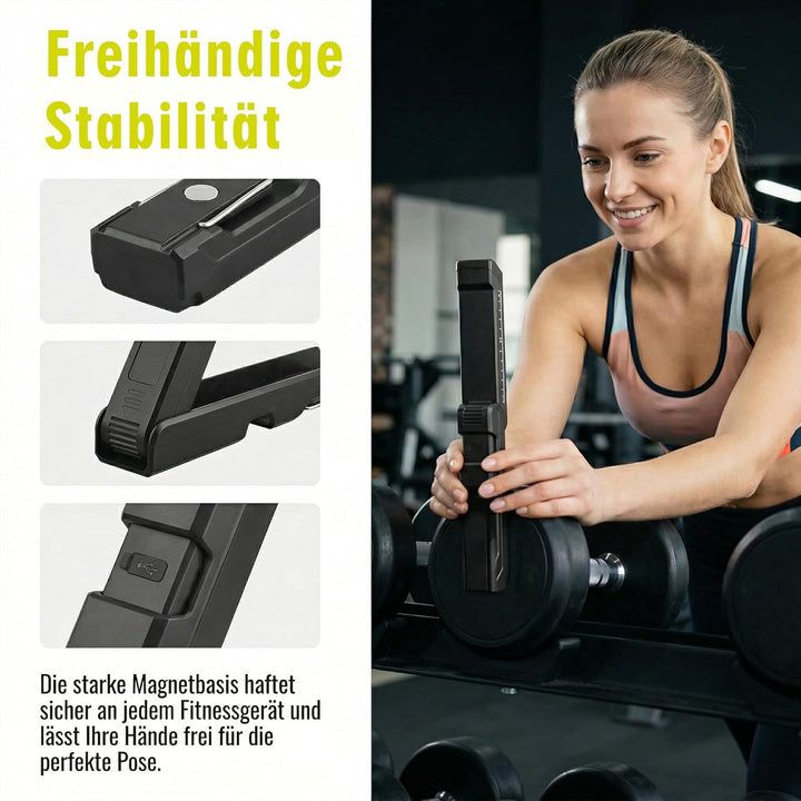 LED Magnet Posing Lampe Gym, USB Aufladbar Campinglampe, Batterie Hell Werkstattlampe, Akku Handheld