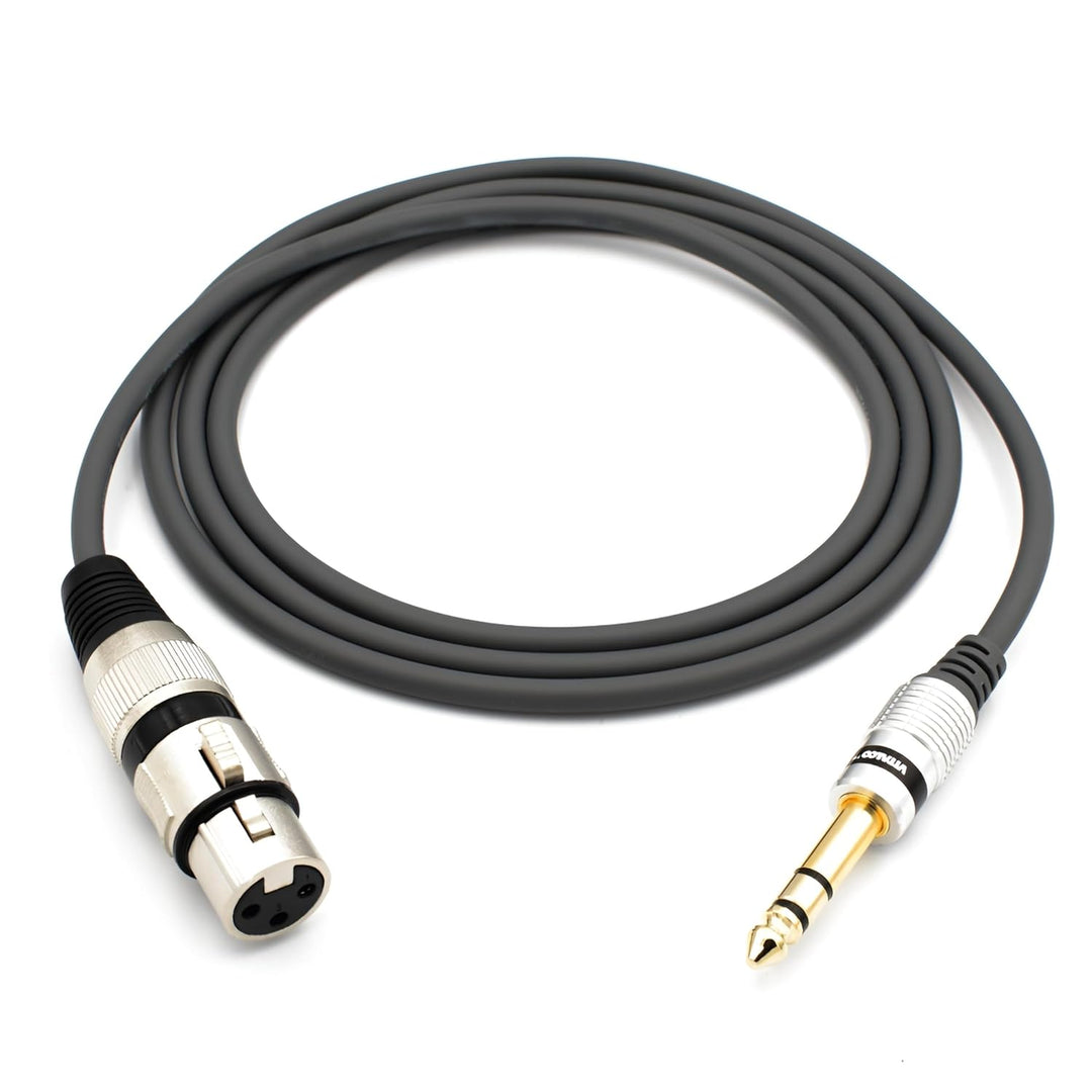 VITALCO XLR Buchse auf 6,3mm Stereo Klinke Kabel 1.5m Mikrofonkabel 3 Polig auf 6.3 TRS Klinkensteck