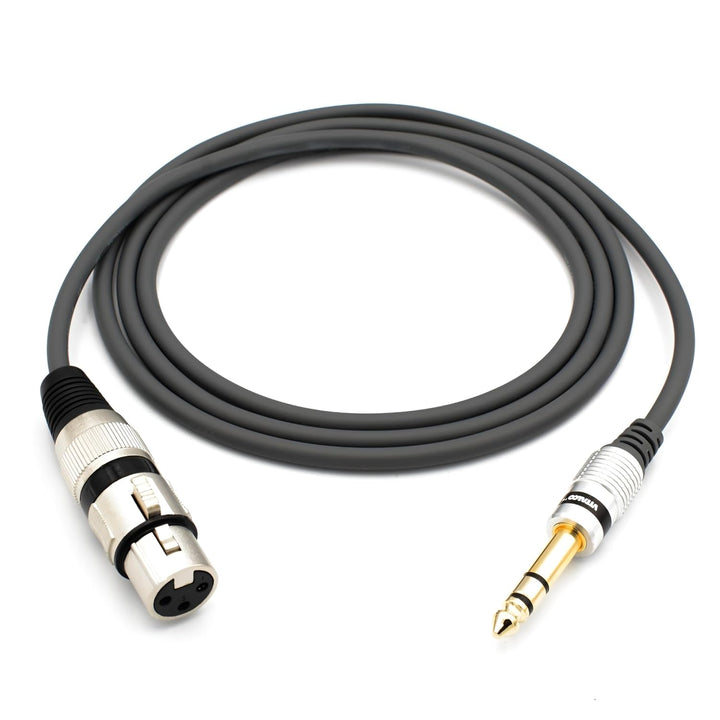 VITALCO XLR Buchse auf 6,3mm Stereo Klinke Kabel 1.5m Mikrofonkabel 3 Polig auf 6.3 TRS Klinkensteck