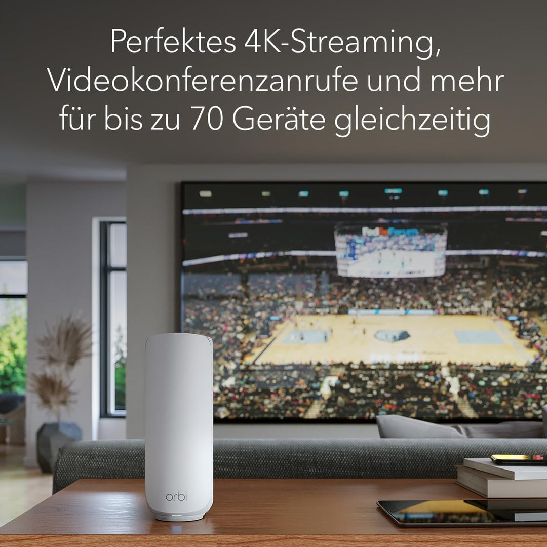 NETGEAR Orbi Serie 370 | Mesh WiFi 7 System | RBE372 | Mesh WiFi 7 Router + 1 Satellit | Bis zu 3,6