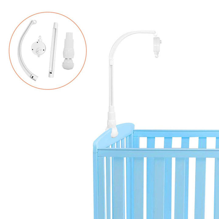 AFUNTA 23 Zoll Babybett Klaue Mobile Bett Glockenhalter mit Spieluhr, verstellbarer Halter DIY Spiel