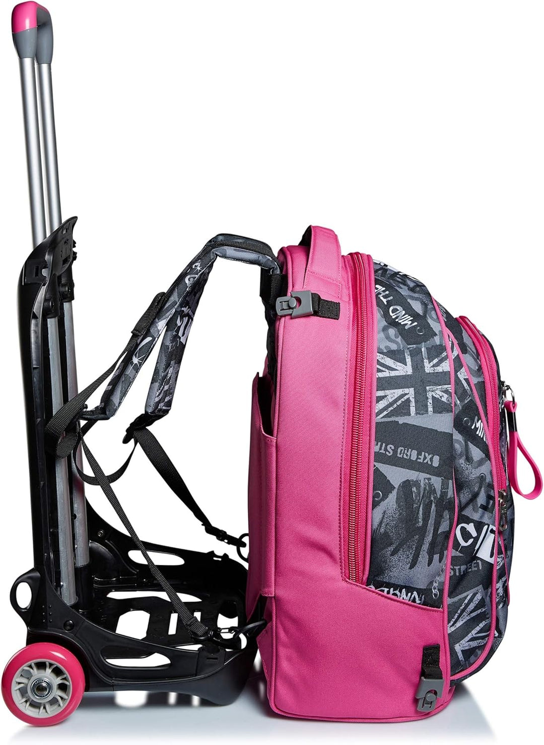 Seven TROLLEY, Rucksack mit Trolleyfunktion Einheitsgrösse Rosa-grau, Einheitsgröße Rosa-g
