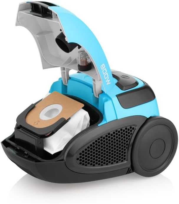 Staubsauger mit Beutel VC068LB I 800 W I ECO-Motor I 2l Volumen I Blau