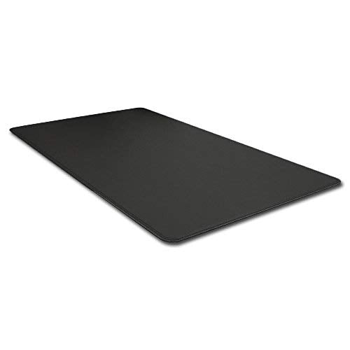 Eglooh - Herms - Schreibtischunterlage aus Leder Schwarz cm 80x50 - Handwerkliche Nähte und abgerund