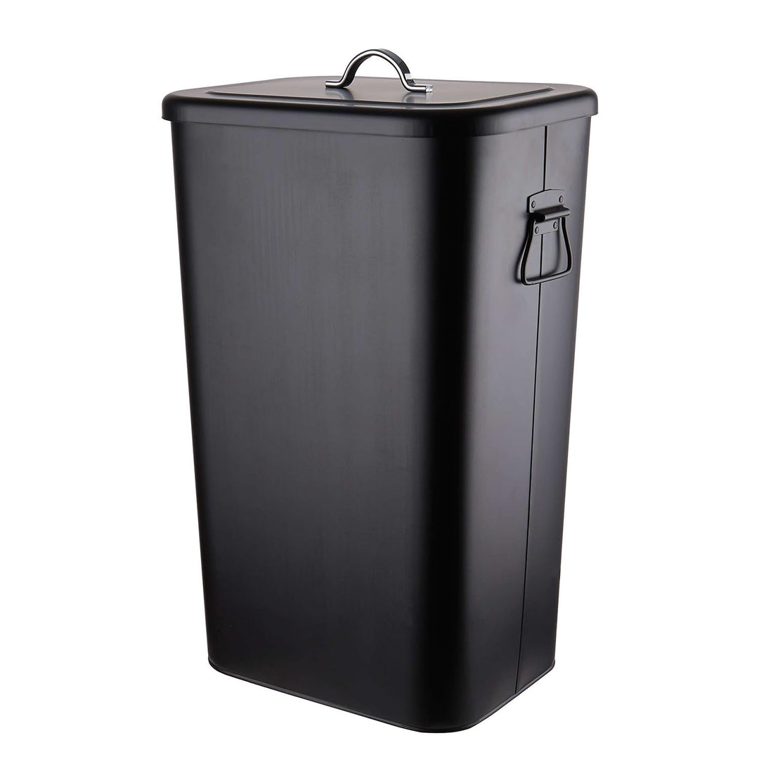 BUTLERS Universaltonne BINSTER - 41 Liter Mülltonne aus Metall mit abnehmbarem Deckel & Tragegriffen