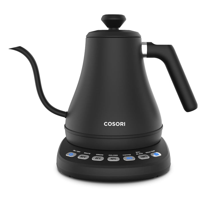 COSORI Wasserkocher Edelstahl Schwanenhals, 0,8 Liter, Wasserkocher mit Temperatureinstellung, 80℃ b