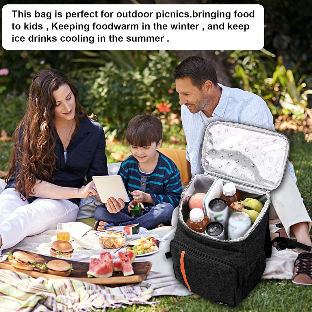 23L Picknickrucksäcke Gross Kühlrucksack Isoliert Kühltasche Outdoor Picknicktasche Thermo Rucksack