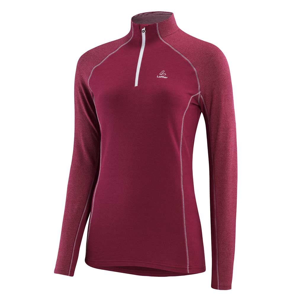 Löffler Damen Fine Stripe Transtex Longsleeve Burgundy 44, Burgundy 44