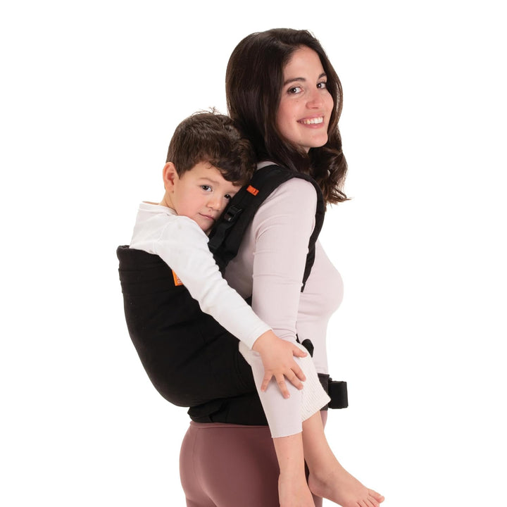 Beco Toddler Babytrage mit extra breitem Sitz - Kindertragerucksack aus 100% Baumwolle, 2 Trageposit