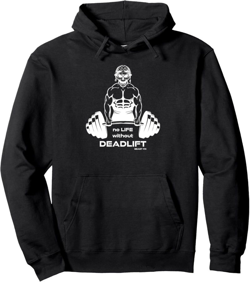 No LIFE without DEADLIFT | GYM Motivation Fitness Sprüche Pullover Hoodie