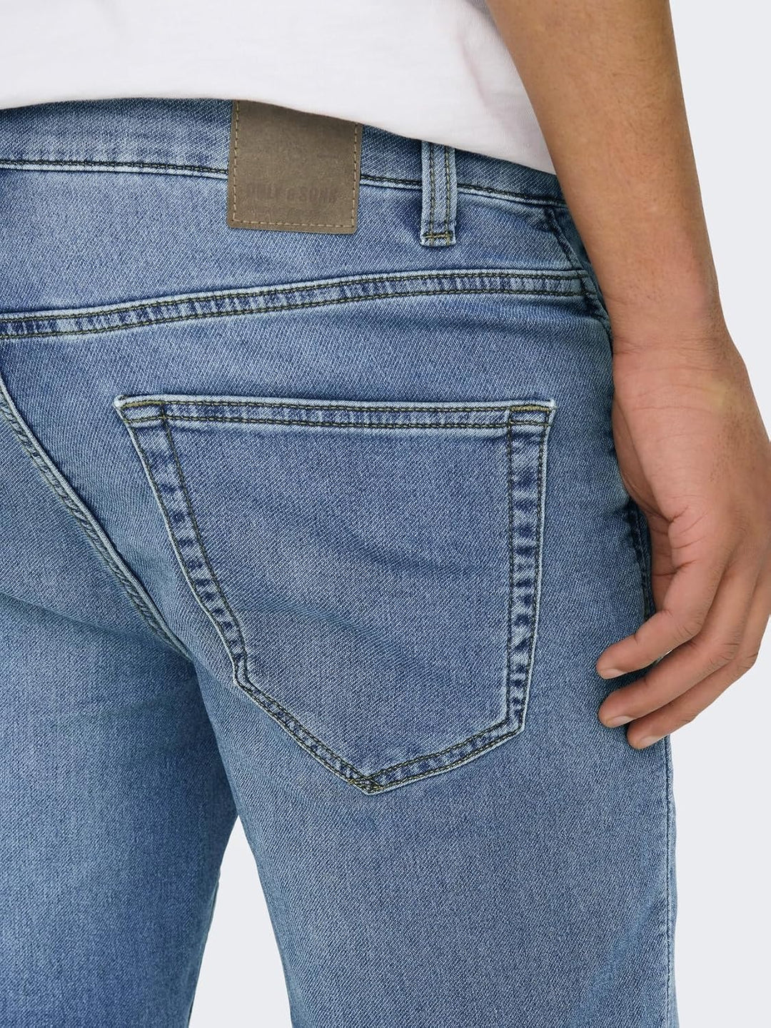 Herren O&amp;S Denim Capri Jeans Shorts 3/4 Bermuda Pants Sommer Hose Kurze Freizeit Trousers ONSPLY XS