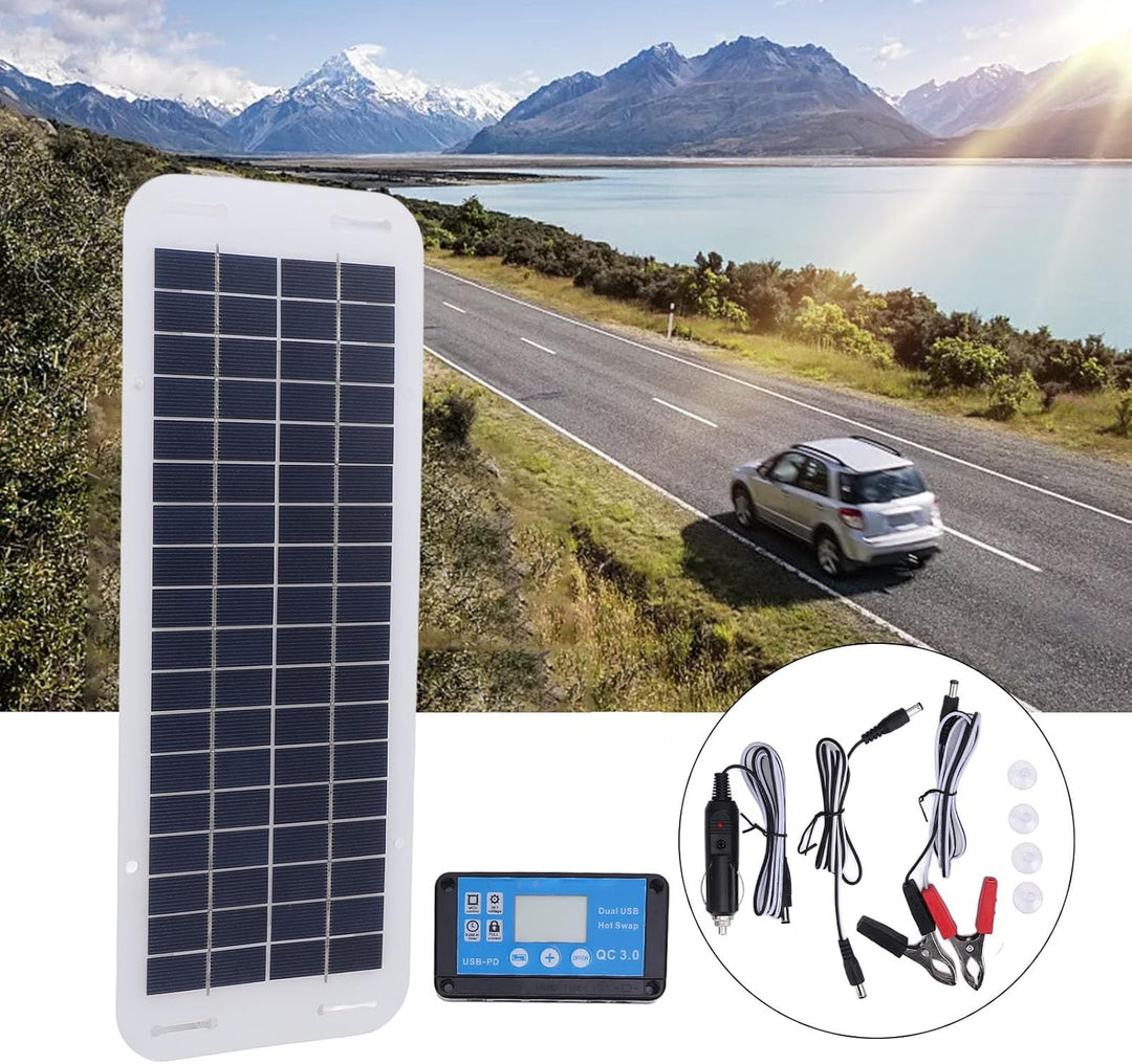 Solarpanel, 30 W Solarpanel, Tragbares Solarstrom-Ladegerät, Wasserdichtes Monokristallines Solarpan