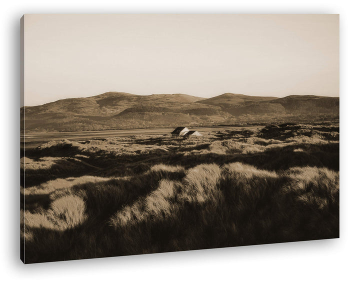 deyoli Landschaft in Wales, England Format: 80x60 Effekt: Sepia als Leinwandbild, Motiv fertig gerah