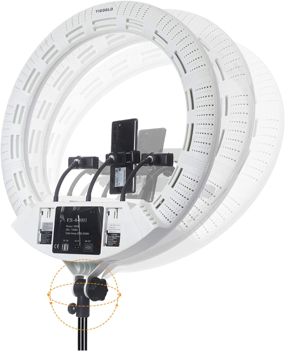 Yidoblo Dimmbar 22'inch 55cm 100w FS-640II LED Ringlicht Fotografie Beleuchtung mit Fernbedienung fü