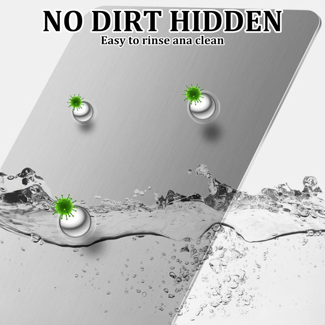 2Pcs Schneidebrett Titan Schneidebrett Edelstahl Titanium Cutting Board Stainless Steel Cutting Boar