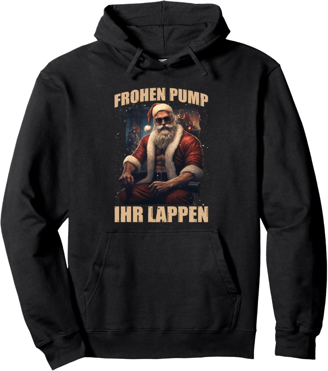 Frohen Pump Weihnachten Kraftsport Gym lustiges Bodybuilding Pullover Hoodie