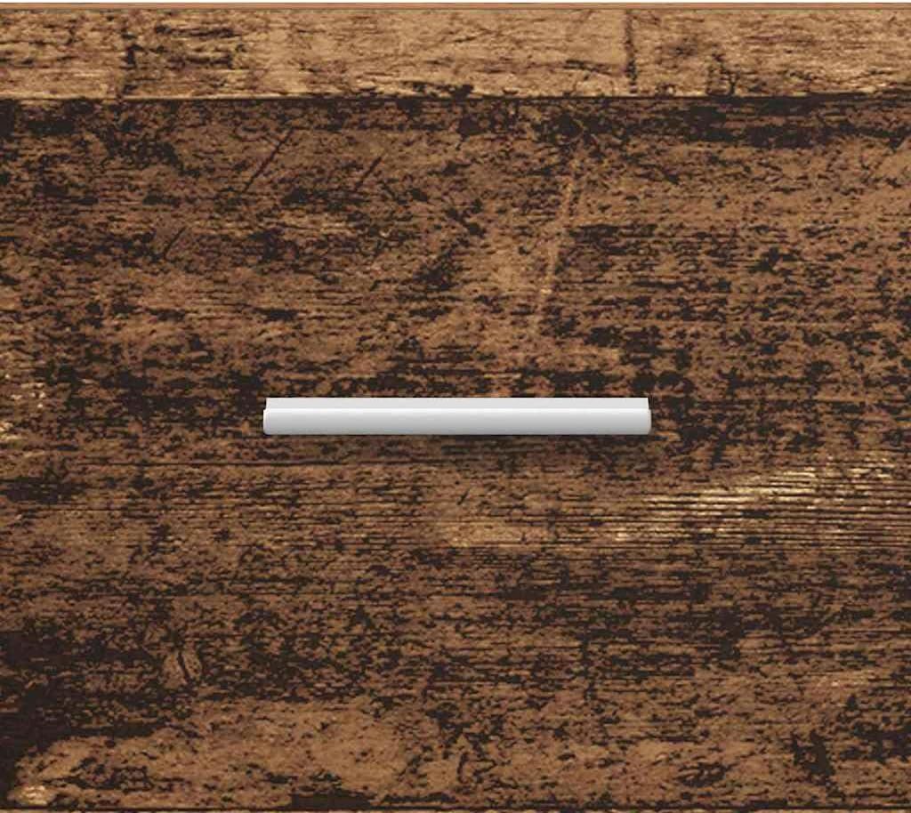 vidaXL Waschbeckenunterschrank mit Speicher Altholz Holzwerkstoff, Badezimmer Aufbewahrung, moderner