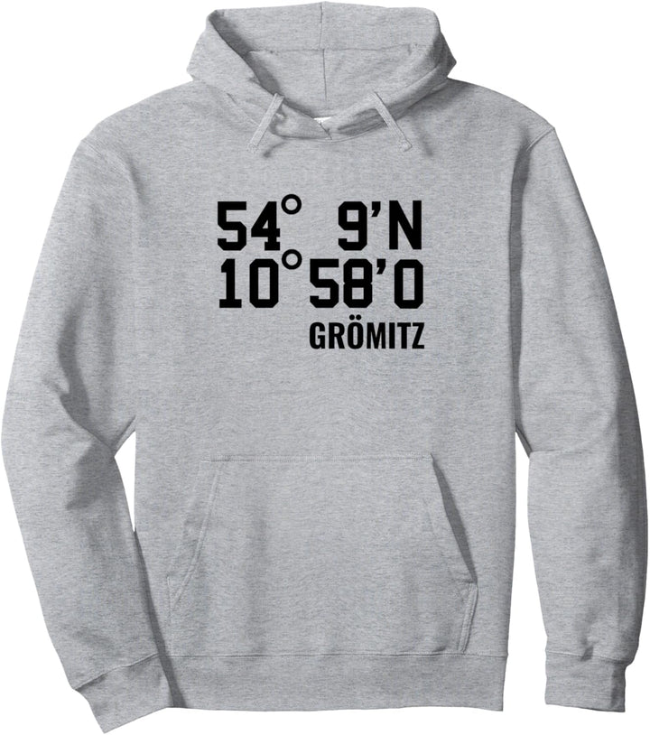Grömitz Koordinaten Ostsee Urlaub Strand Küste Pullover Hoodie
