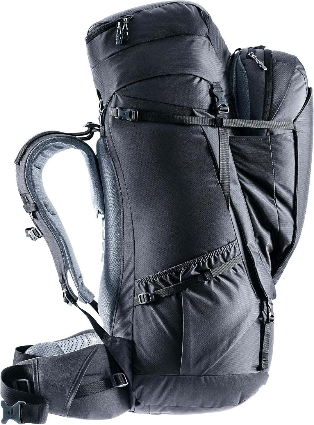 deuter Herren Voyager 65+10 Reiserucksack (1er Pack) 65+10 L Schwarz, 65+10 L Schwarz