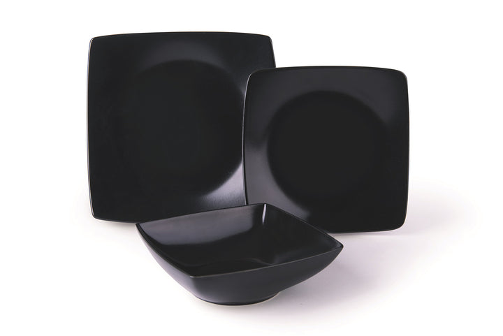 Excelsa Eclipse Tafelservice aus Keramik 18 Stk Schwarz