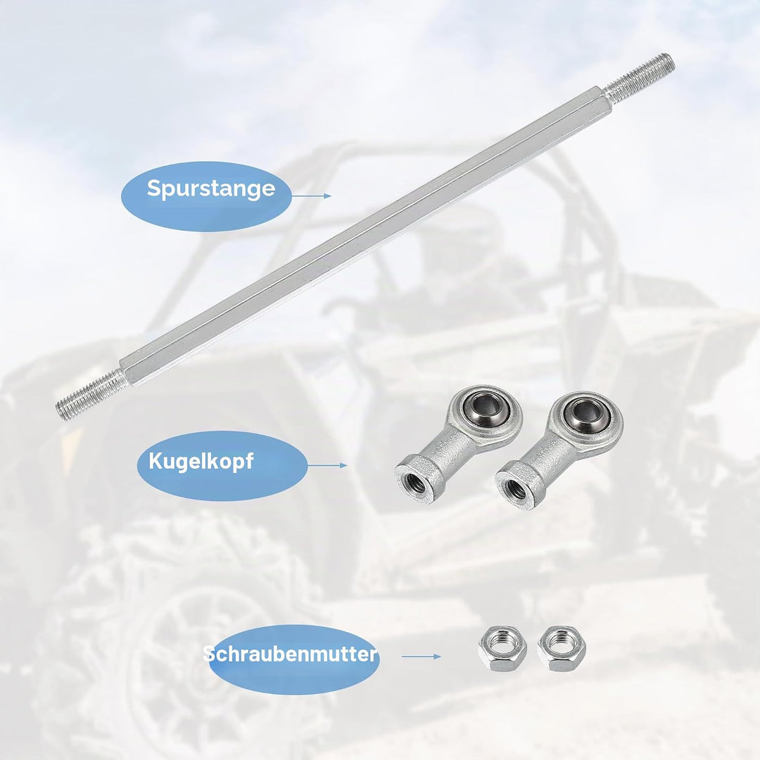 Motoforti 2 Stück Auto M8 Lenkstange für 49cc Elektro ATV Go Kart 238 mm, 238 mm