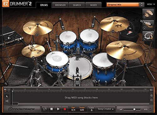 TOONTRACK schaut EZX toontrac-Software Akku