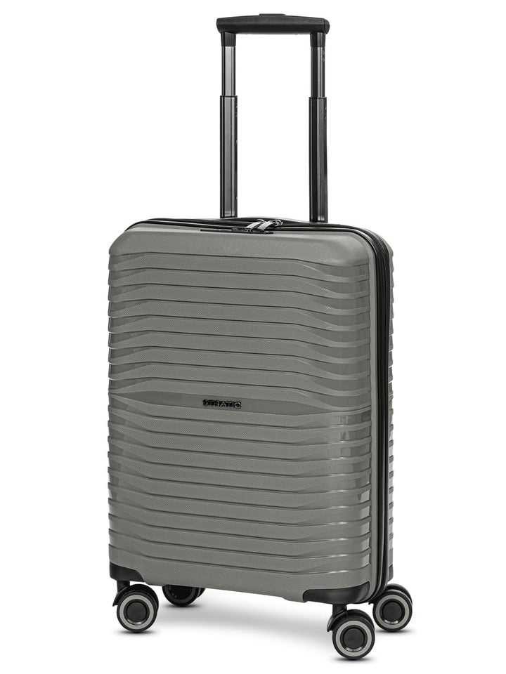 Stratic Shine Handgepäck Koffer | Trolley mit 4 360° drehbaren Rollen, arretierbarer Griff, Kreuzpac