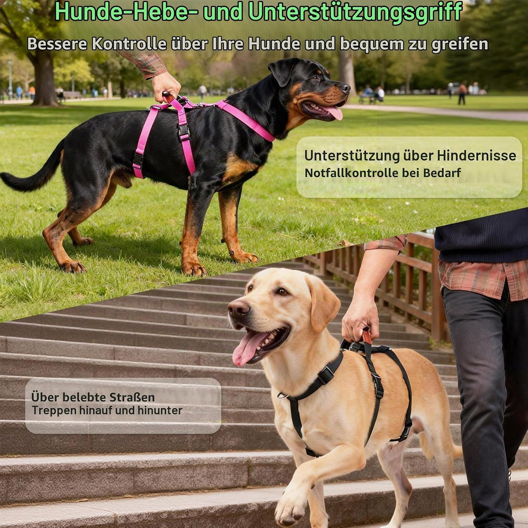 Hundegeschirr Ausbruchsicher, Anti Zug Sicherheitsgeschirr Hund, Verstellbare Brustgeschirr mit Gepo