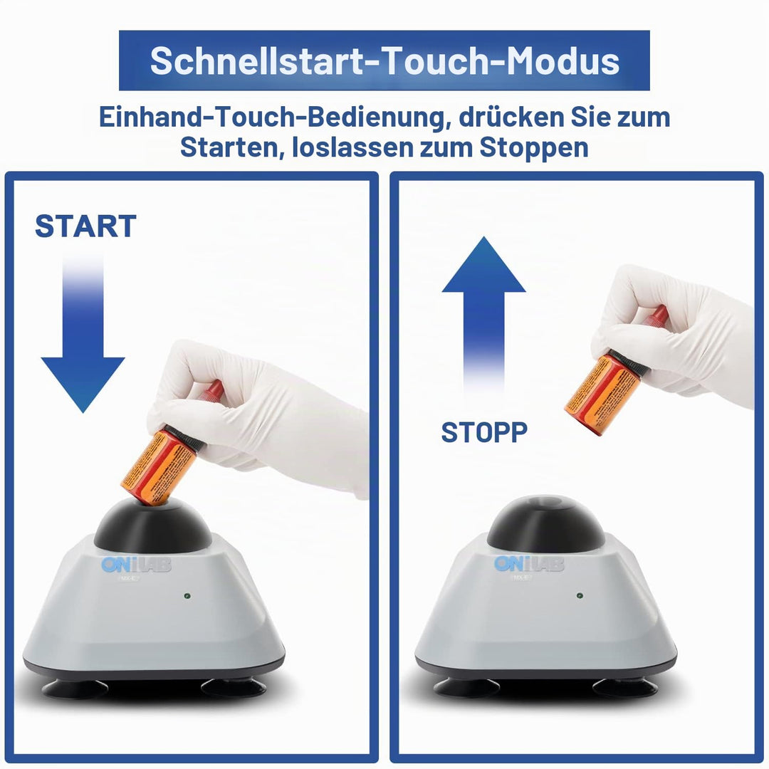 ONiLAB Mini Vortex Mixer mit Touch Funktion, Labor Mischen, Nagellack, Wimpernklebstoffe und Acrylfa