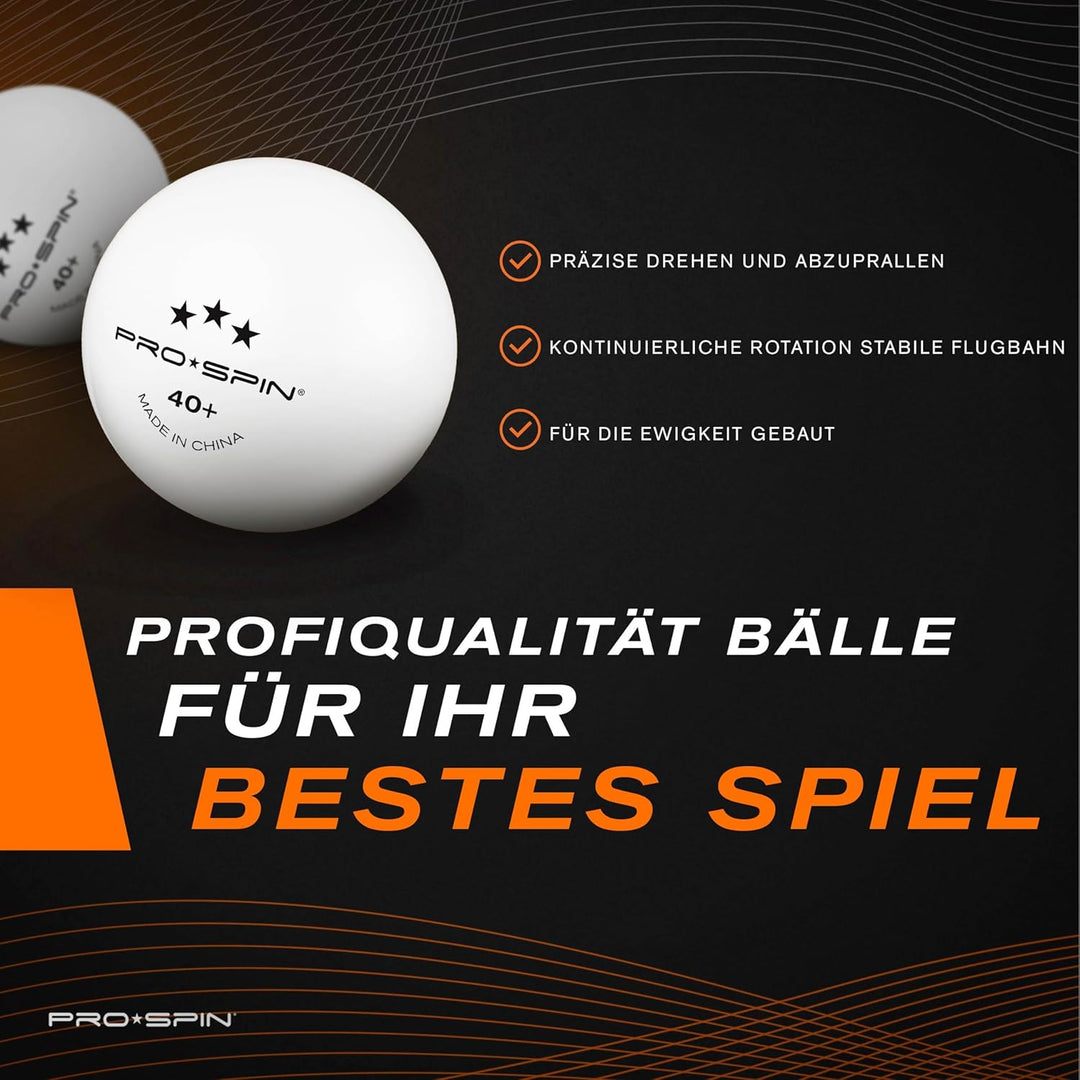 PRO-SPIN Tischtennisschläger – Hochleistungs-Tischtennis Set | Premium Tischtennisschlaeger, 3-Stern