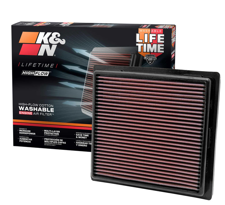 K&N 33-2457 Motorluftfilter: Hochleistung, Prämie, Abwaschbar, Ersatzfilter,Erhöhte Leistung, 2010-2