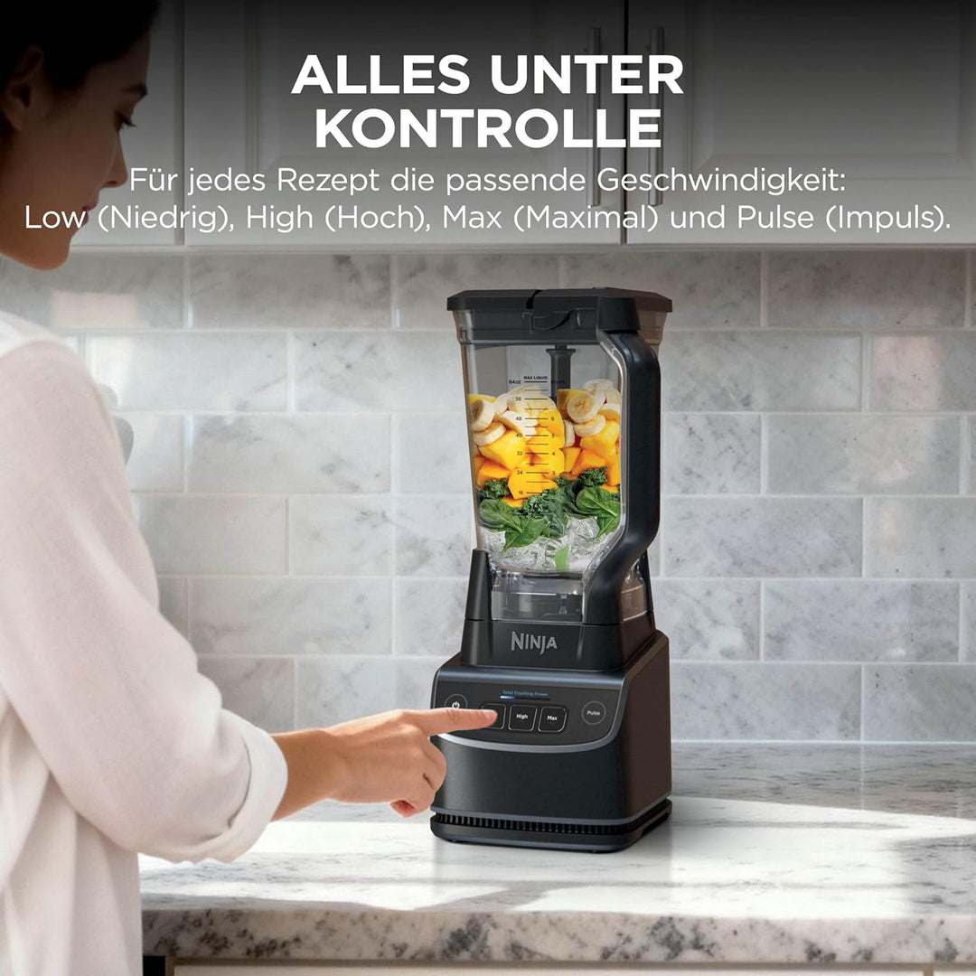 Ninja UltraCrush Mixer, 3 Geschwindigkeitsstufen, manueller Modus Impuls, Gefäss mit 1,9 Liter Fassu