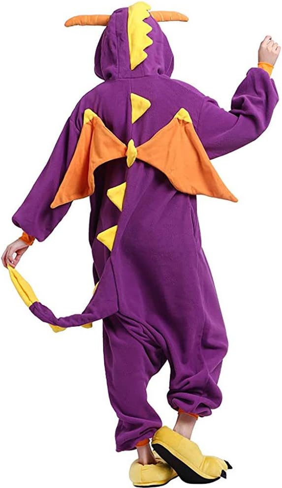 Tierkostüme Tier-Einteiler für Erwachsene, Halloween, Cosplay, Kostüm, mit Kapuze, Loungewear, Drach