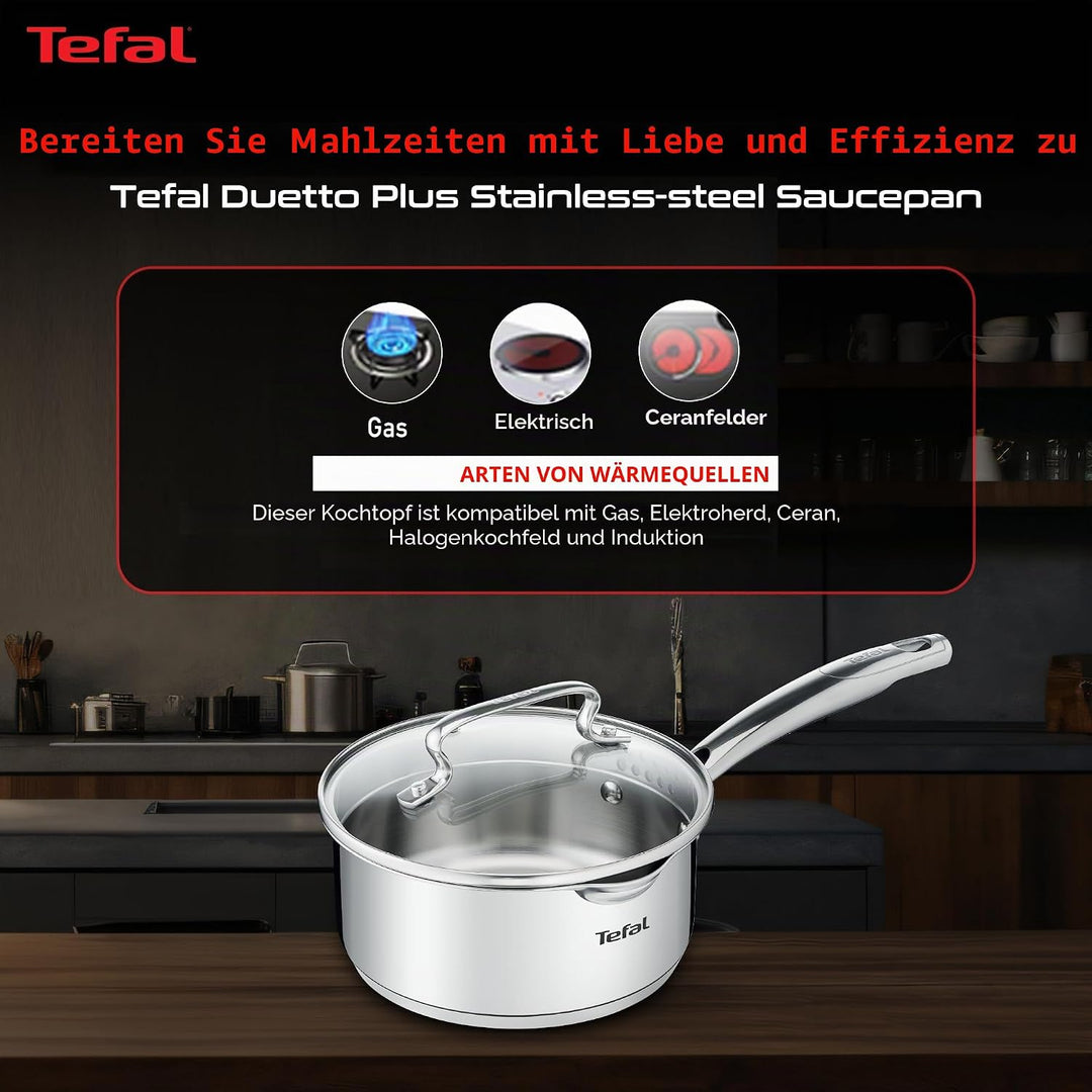 TEFAL DUETTO+ G7192355 Saucepan Round Edelstahl