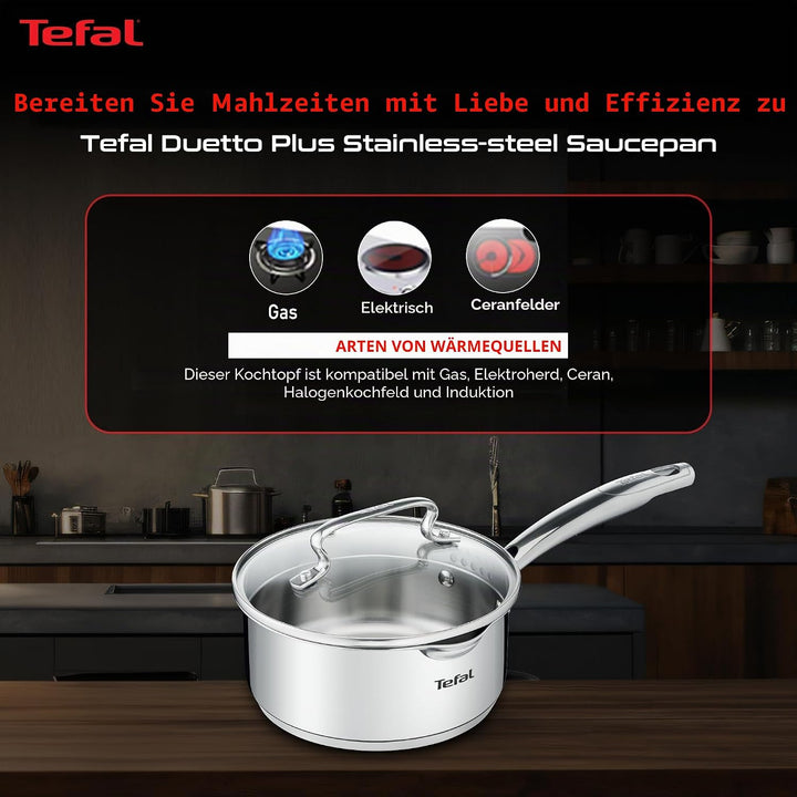 TEFAL DUETTO+ G7192355 Saucepan Round Edelstahl