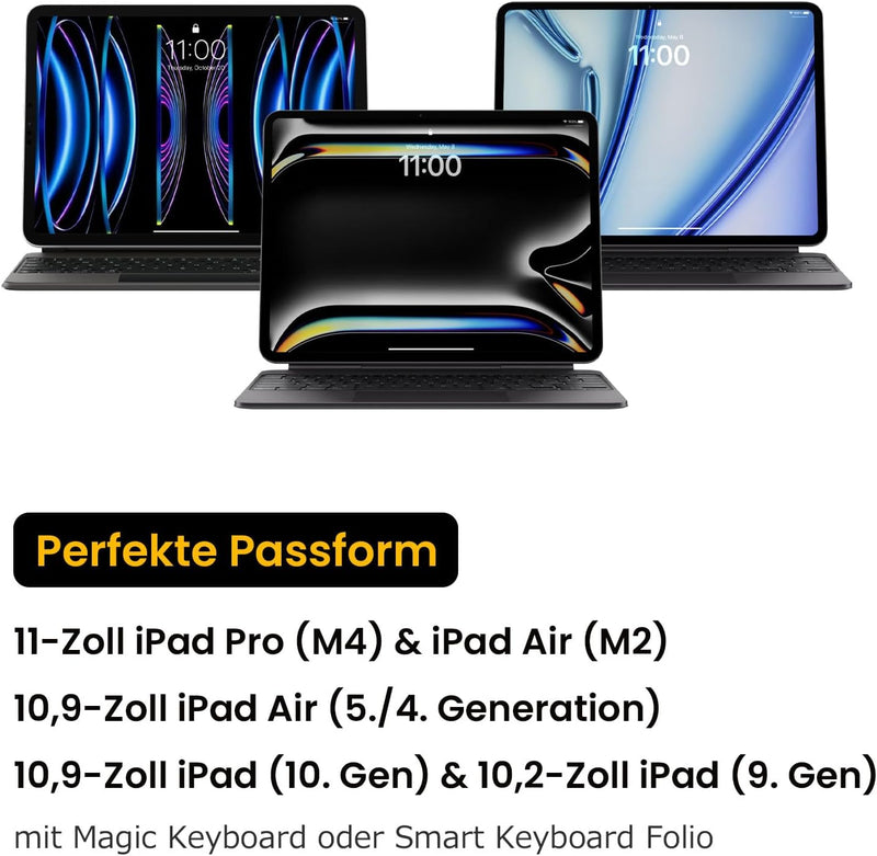 tomtoc Tablet Tasche Hülle für 11 Zoll iPad Pro M2&M1 (4/3/2/1 Gen) 2022-2018, 10,9" iPad Air 5/4 Ge