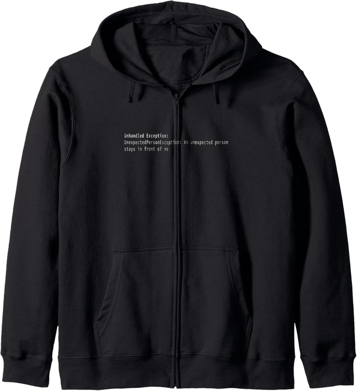 Funny Programmer Unhandled Exception Softwareentwickler Kapuzenjacke