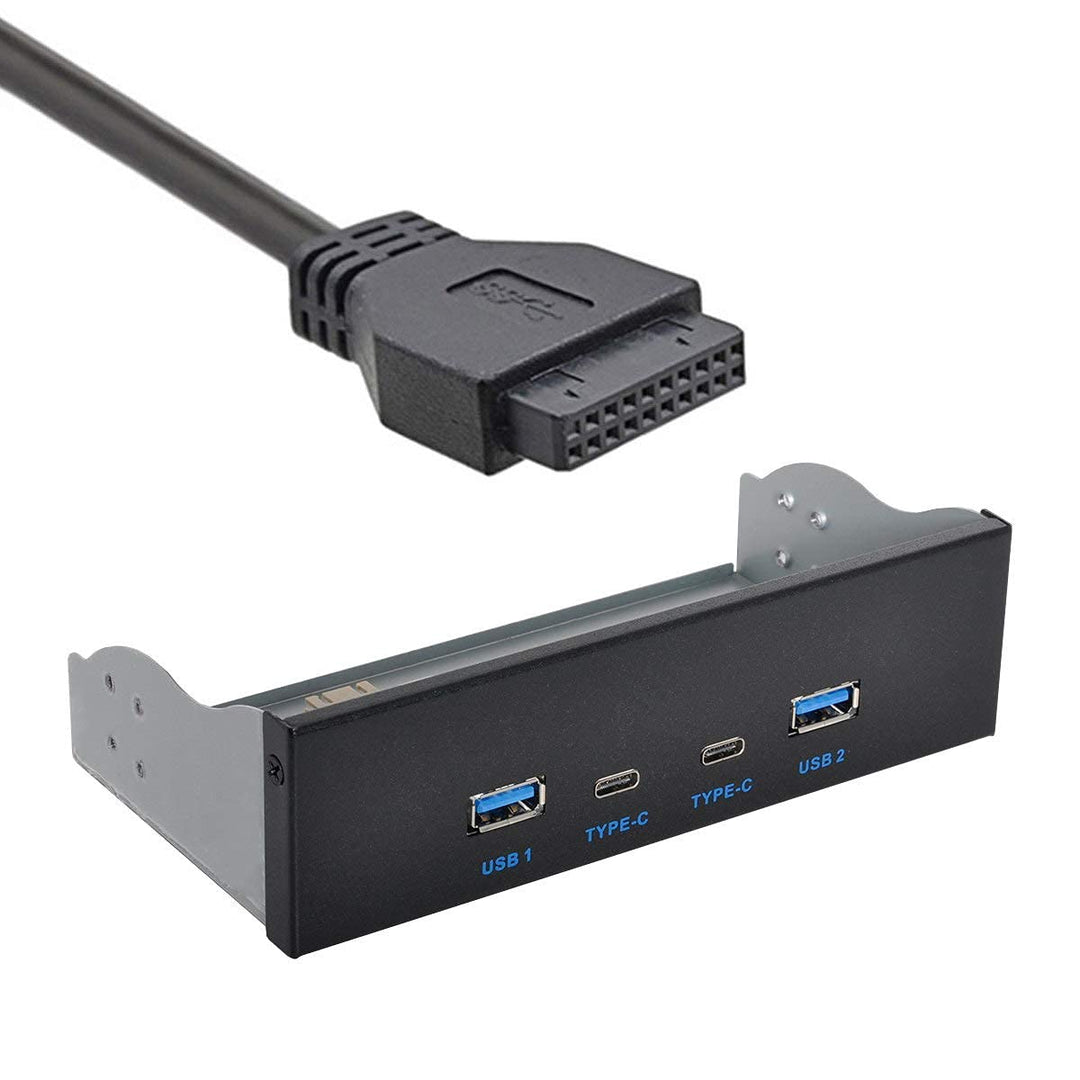 ChenYang 5,25" Frontpanel CD ROM Laufwerk USB 3.0 und USB C Hub mit 4 Anschlüssen Motherboard Adapte