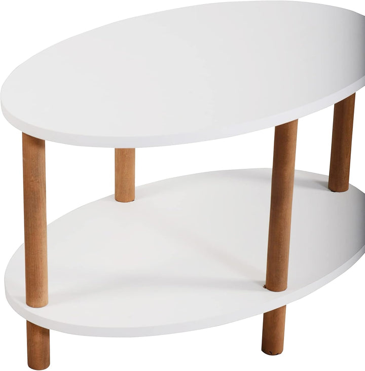 [en.casa] Couchtisch Højreby mit unterer Ablage Wohnzimmertisch Kaffeetisch 43 x 70 x 44 cm Sofatisc