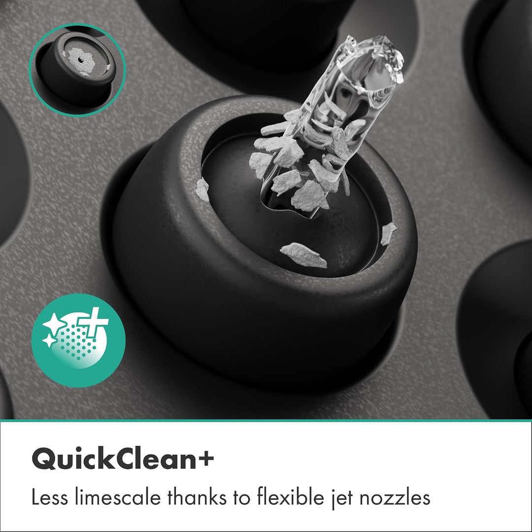 hansgrohe Rainfinity - wassersparender Duschkopf max. 6 l/min (EcoSmart+), Handbrause mit 3 Strahlar